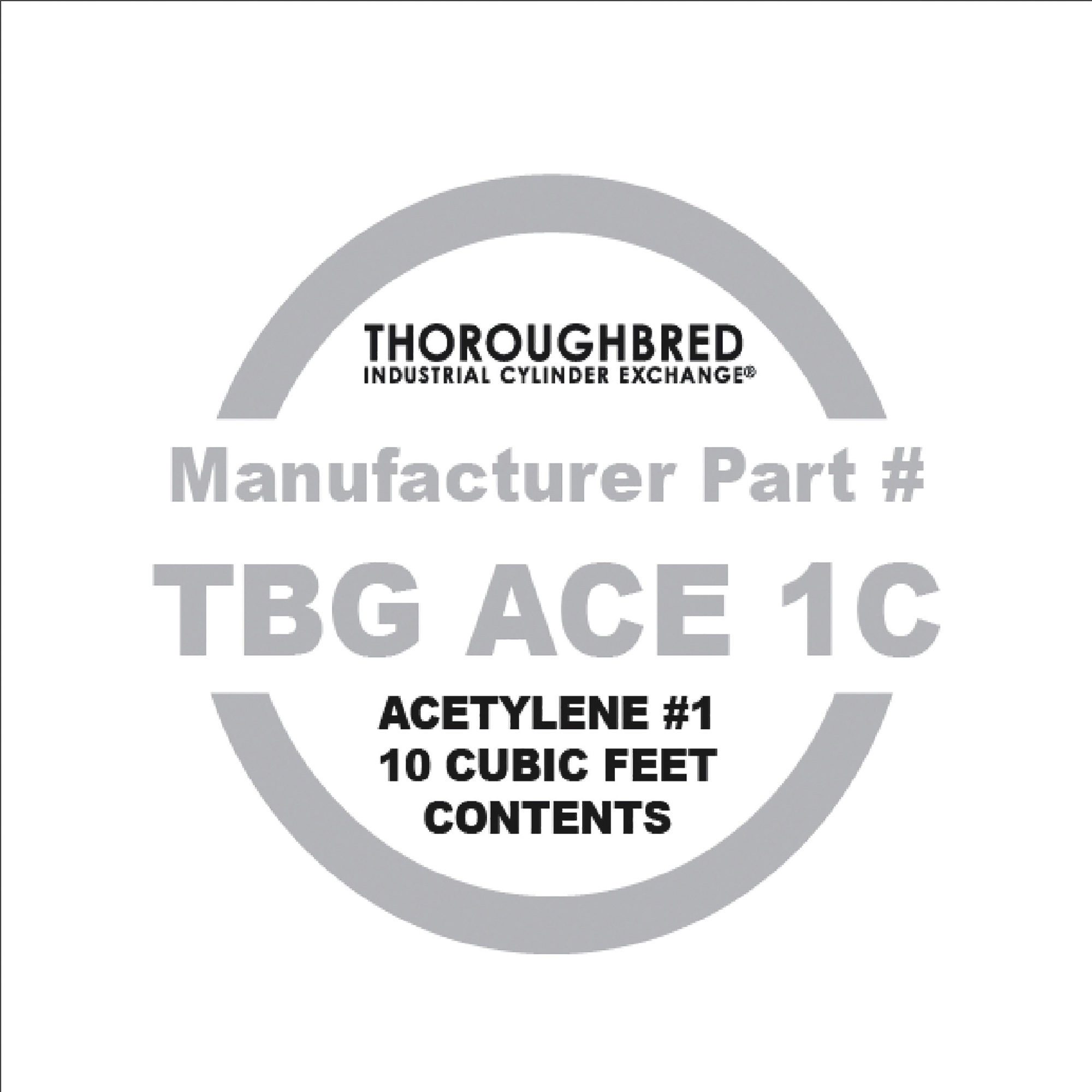 Thoroughbred Acetylene Gas Cylinder Fill or Exchange, MC 10CF